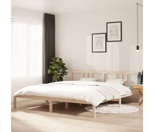 Led-Voodiraam, Valge, 180 X 200 cm Täispuit