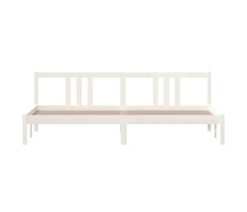 Voodiraam, Valge, Männipuit, 200 X 200 Cm