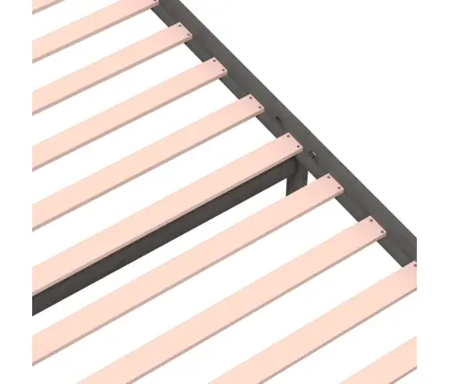 Lovos Rėmas, Pilkas, 75X190cm Medienos Masyvas, Vienvietis