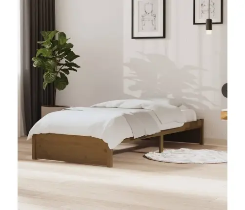 Lovos Rėmas, Medaus Rudas, 90X190cm Mediena, Vienvietis