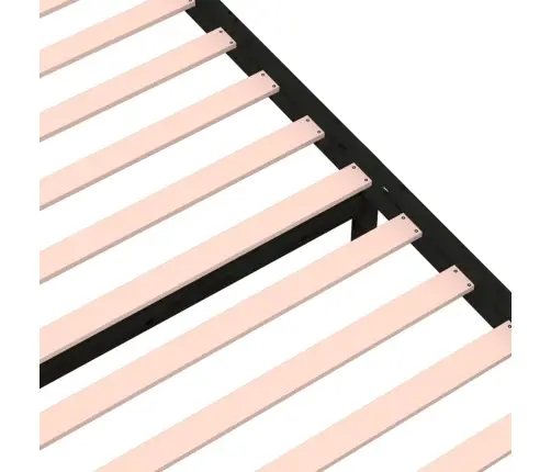 Gultas Rāmis, Melns, Masīvkoks, 90X190 Cm, Vienvietīgs Vidaxl