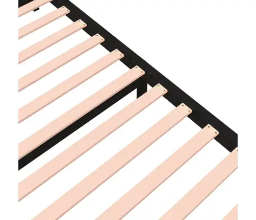 Gultas Rāmis, Melns Masīvkoks, 120X190 Cm, Mazs, Divvietīgs Vidaxl