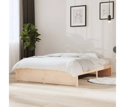 Gultas Rāmis, Masīvkoks, 140X190 Cm Vidaxl