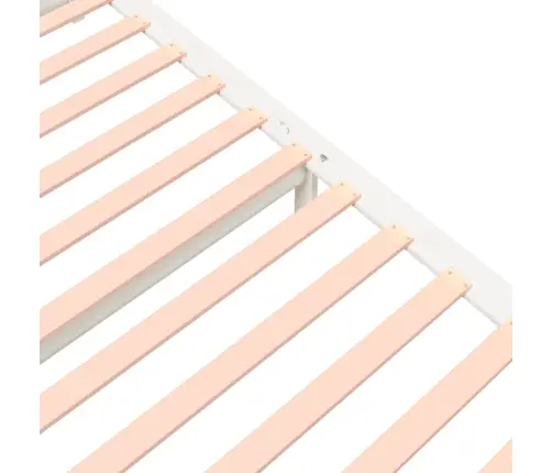 Voodiraam, Valge, Männipuit, 140 X 190 Cm