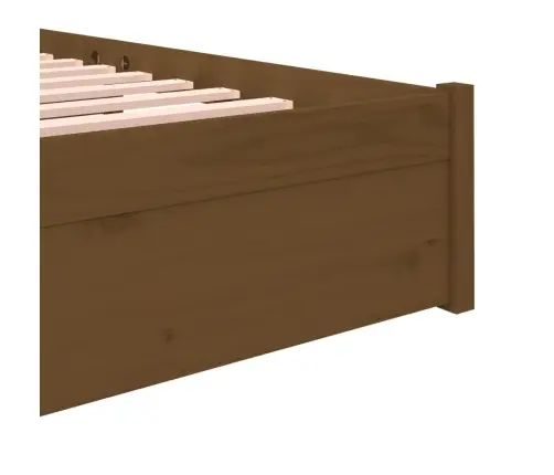 Gultas Rāmis, Medus Brūns, Masīvkoks, 140X190 Cm Vidaxl