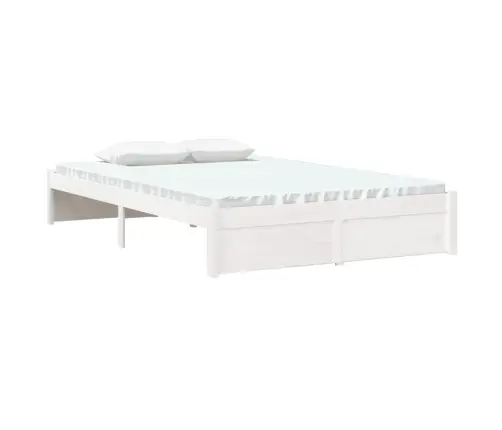 Gultas Rāmis, Balts, Masīvkoks, 120X200 Cm Vidaxl