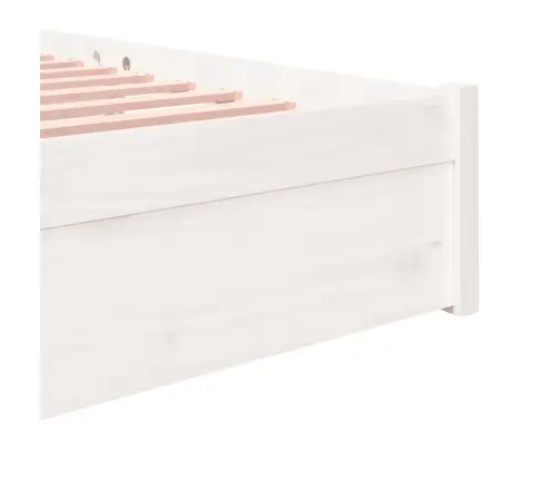 Gultas Rāmis, Balts, Masīvkoks, 120X200 Cm Vidaxl