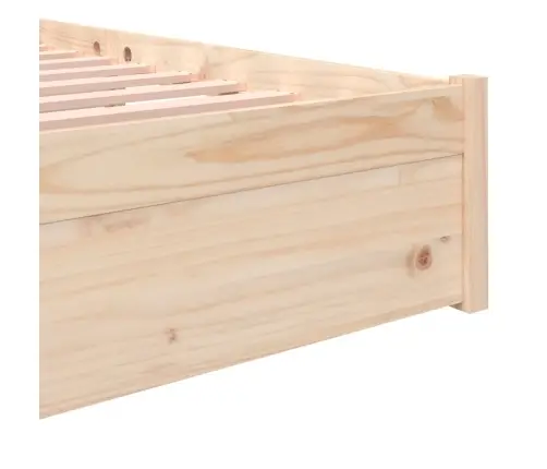 Gulta Bez Matrača, 140X200 Cm, Masīvkoks Vidaxl
