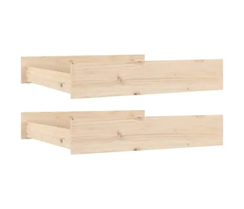 Gultas Atvilktnes, 2 Gab., Priedes Masīvkoks Vidaxl