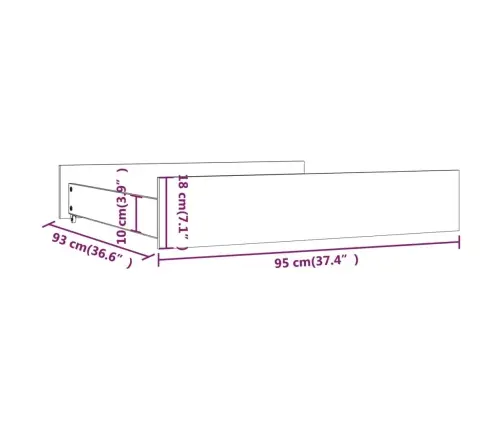 Gultas Atvilktnes, 2 Gab., Priedes Masīvkoks Vidaxl