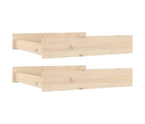 Gultas Atvilktnes, 2 Gab., Priedes Masīvkoks Vidaxl