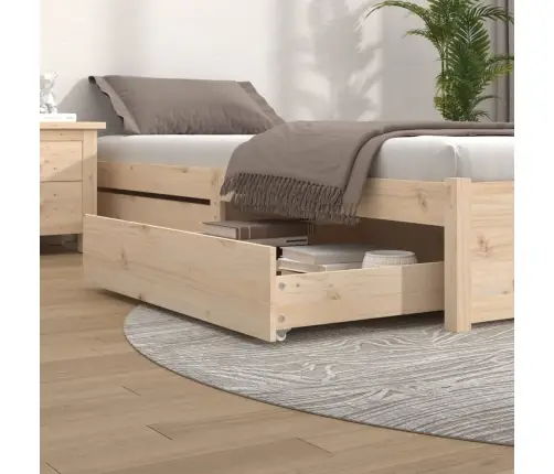 Gultas Atvilktnes, 2 Gab., Priedes Masīvkoks Vidaxl