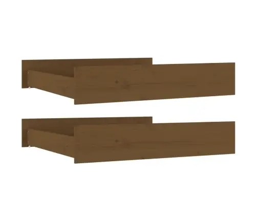 Gultas Atvilktnes, 2 Gab., Medus Brūnas, Priedes Masīvkoks Vidaxl