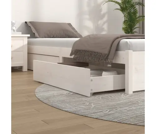 Gultas Atvilktnes, 4 Gab., Baltas, Priedes Masīvkoks Vidaxl