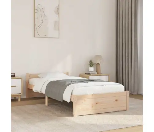 Gultas Rāmis, Masīvkoks, 90X190 Cm, Vienvietīgs Vidaxl