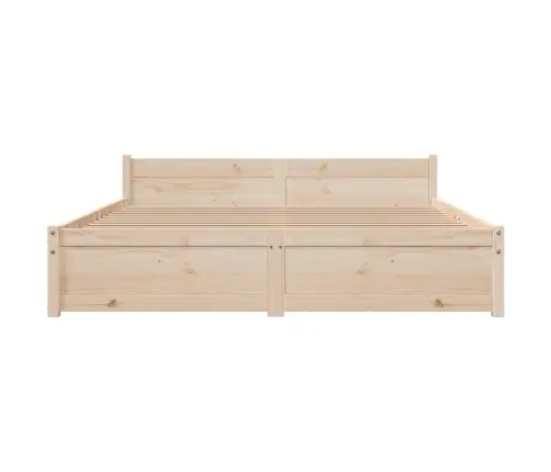 Gultas Rāmis, Masīvkoks, 140X190 Cm Vidaxl