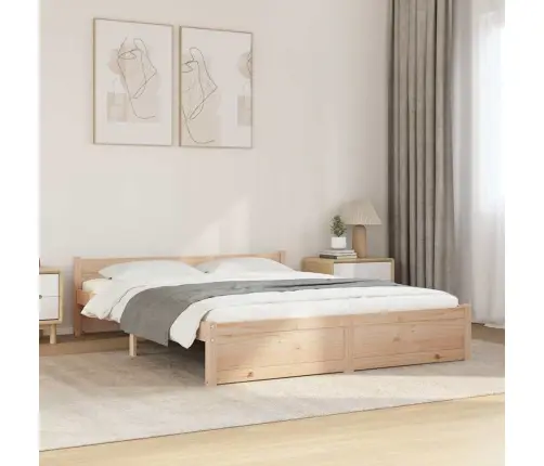 Gulta Bez Matrača, 160X200 Cm, Masīvkoks Vidaxl