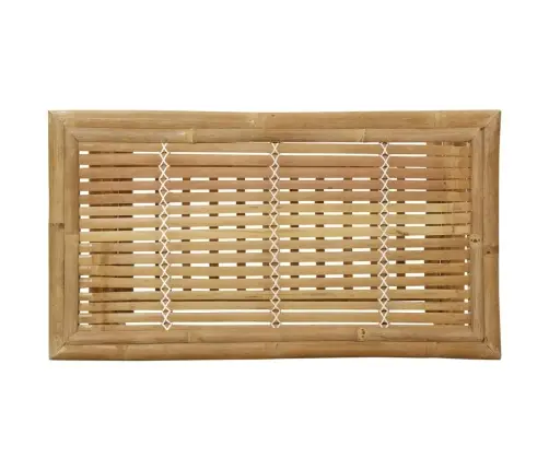 2-Osaline Aiamööbli Komplekt Tumehallide Patjadega, Bambus