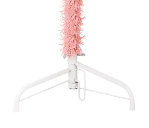 Mākslīgā Ziemassvētku Egle Ar Statīvu, Pusapaļa, Rozā, 150 Cm Vidaxl