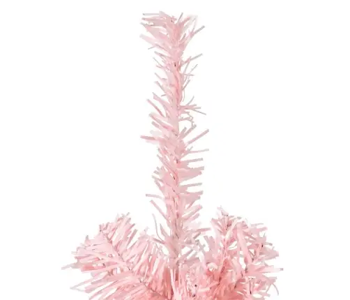 Mākslīgā Ziemassvētku Egle Ar Statīvu, Pusapaļa, Rozā, 240 Cm Vidaxl
