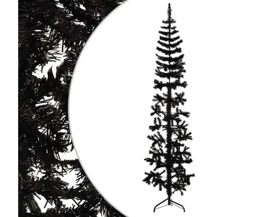 Mākslīgā Ziemassvētku Egle Ar Statīvu, Pusapaļa, Melna, 210 Cm Vidaxl Mākslīgā Ziemassvētku Egle Ar Statīvu, Pusapaļa, Melna, 210 Cm Vidaxl