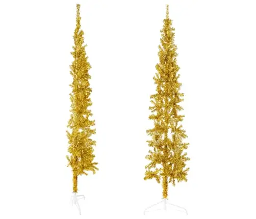 Kitsas Poolik Kunstkuusk Alusega, Kuldne, 210 Cm