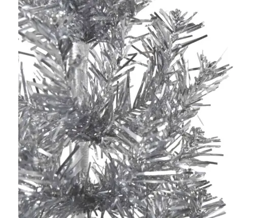 Mākslīgā Ziemassvētku Egle, Statīvs, Pusapaļa, Sudraba, 240 Cm Vidaxl