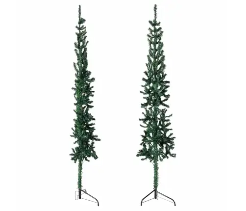Mākslīgā Ziemassvētku Egle Ar Statīvu, Pusapaļa, Zaļa, 210 Cm Vidaxl