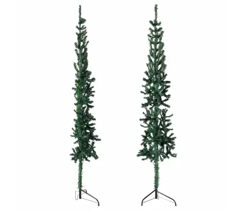 Mākslīgā Ziemassvētku Egle Ar Statīvu, Pusapaļa, Zaļa, 240 Cm Vidaxl