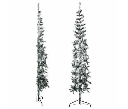 Mākslīgā Ziemassvētku Egle Ar Sniegu, Šaura, Pusapaļa, 240 Cm Vidaxl Mākslīgā Ziemassvētku Egle Ar Sniegu, Šaura, Pusapaļa, 240 Cm Vidaxl