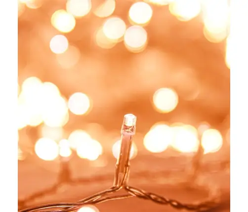 Led Lampiņu Virtene Ar 300 Led, Silti Balta, 30 M, Pvc Vidaxl