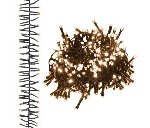 Led Lampiņu Virtene Ar 400 Led, Silti Balta, 7,4 M, Pvc Vidaxl