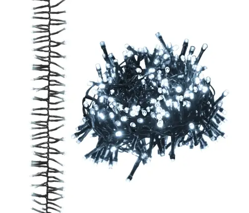 Led Lempučių Girlianda, 11M, Pvc, 1000 Šaltų Baltų Led, Tanki