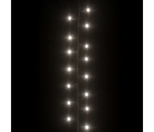 Led Lampiņu Virtene Ar 400 Led, Vēsi Balta, 13 M, Pvc Vidaxl