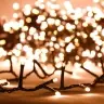 Led Lampiņu Virtene Ar 1000 Led, Silti Balta, 25 M, Pvc Vidaxl
