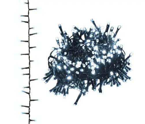 Led Lampiņu Virtene Ar 2000 Led, Vēsi Balta, 45 M, Pvc Vidaxl