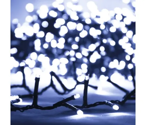 Led Lampiņu Virtene Ar 2000 Led, Vēsi Balta, 45 M, Pvc Vidaxl