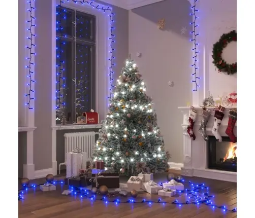 Smulkių Led Lempučių Girlianda, 45M, Pvc, 2000 Mėlynų Led