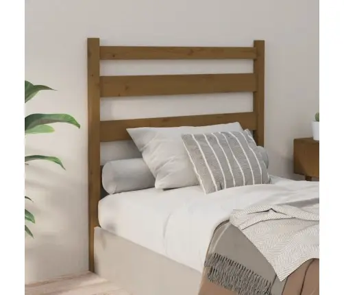 Gultas Galvgalis, Medus Brūns, 81X4X100 Cm, Priedes Masīvkoks Vidaxl