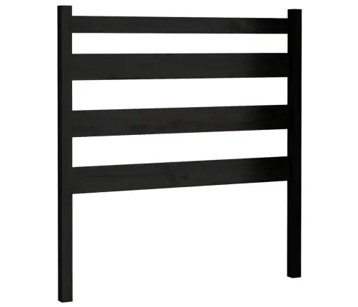 Lovos Galvūgalis, Juodas, 106X4X100cm Pušies Medienos Masyvas