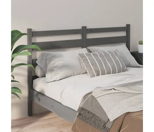Gultas Galvgalis, Pelēks, 146X4X100 Cm, Priedes Masīvkoks Vidaxl