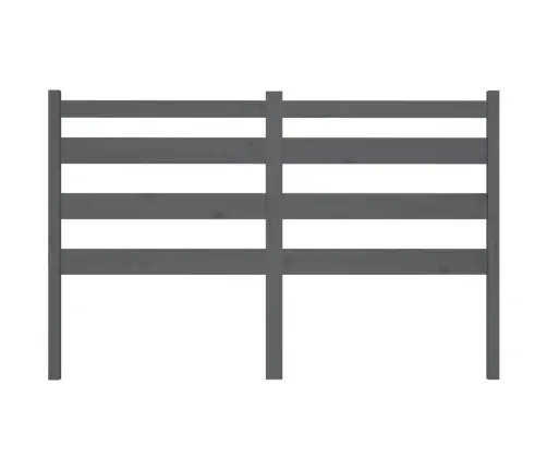 Gultas Galvgalis, Pelēks, 146X4X100 Cm, Priedes Masīvkoks Vidaxl