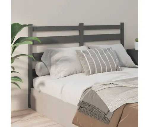 Gultas Galvgalis, Pelēks, 146X4X100 Cm, Priedes Masīvkoks Vidaxl