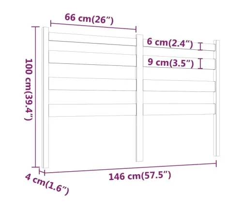 Voodipeats, Must 146X4X100 Cm Männipuit Voodipeats, Must 146X4X100 Cm Männipuit