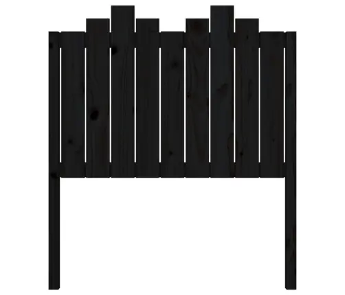 Lovos Galvūgalis, Juodas, 96X4X110cm Pušies Medienos Masyvas