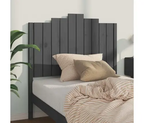 Lovos Galvūgalis, Pilkas, 106X4X110cm Pušies Medienos Masyvas