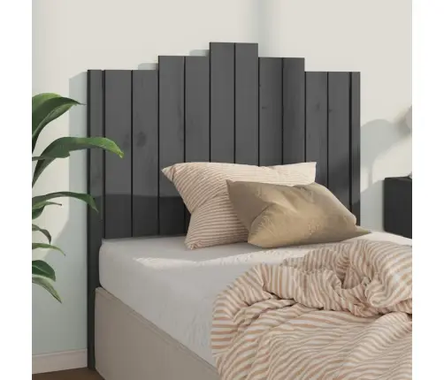 Lovos Galvūgalis, Pilkas, 106X4X110cm Pušies Medienos Masyvas