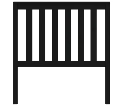 Gultas Galvgalis, Melns, 96X6X101 Cm, Priedes Masīvkoks Vidaxl