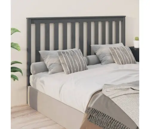 Gultas Galvgalis, Pelēks, 166X6X101 Cm, Priedes Masīvkoks Vidaxl