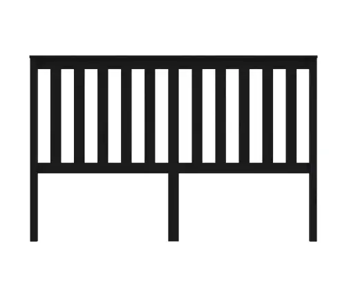 Gultas Galvgalis, Melns, 166X6X101 Cm, Priedes Masīvkoks Vidaxl